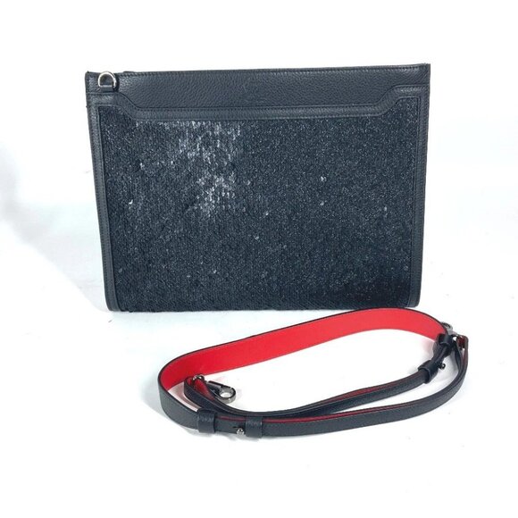 Christian Louboutin SKY Sky Sequins 2WAY Bag Clutch Bag Crossbody Shoulder Bag - Picture 2 of 16